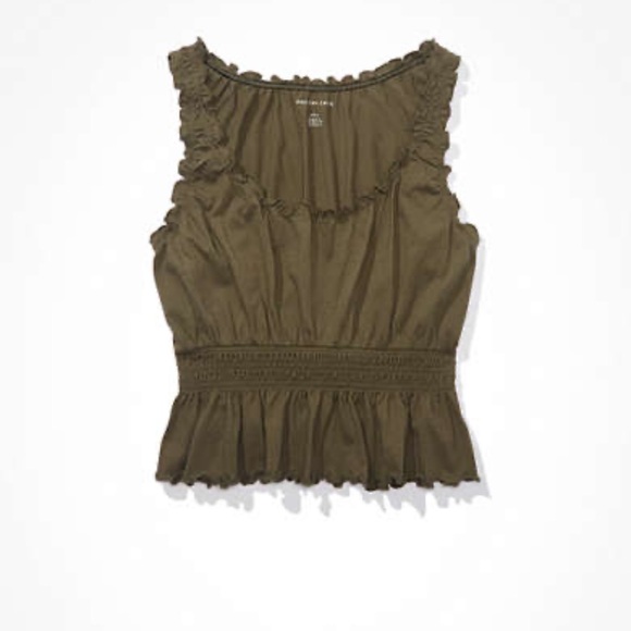 American Eagle Outfitters Tops - American Eagle Smocked Peplum Tank Top